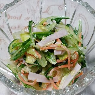 水菜たっぷりのコールスロー風サラダ